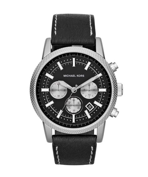 michael kors mk8310 sport black leather mens watch|Michael Kors MK8310 .